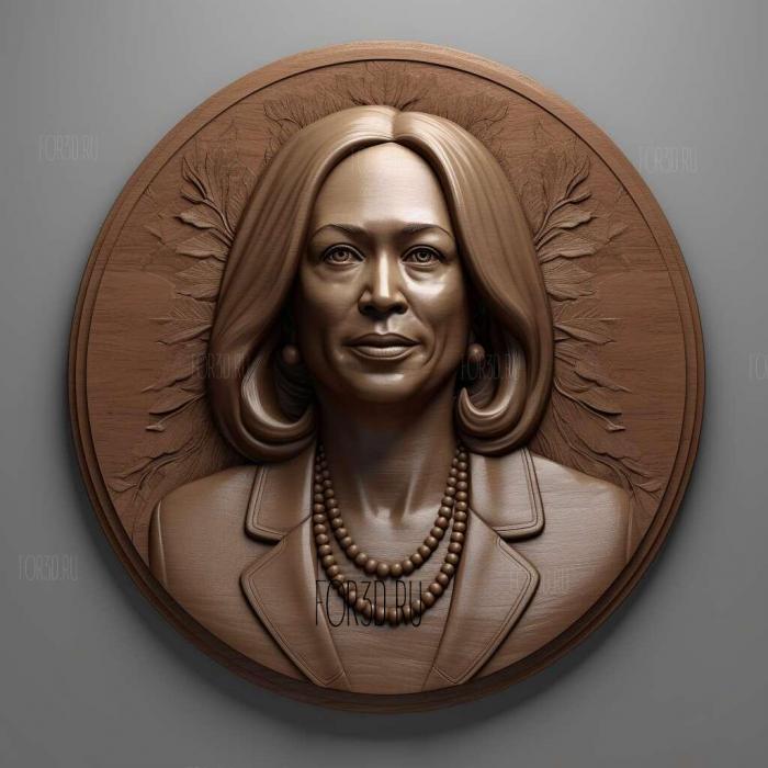 Kamala Harris 1 stl model for CNC